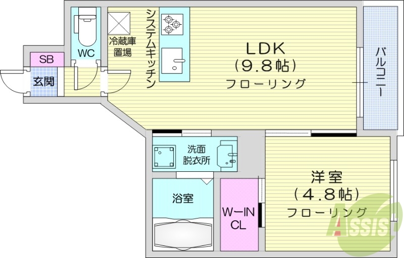 LiveCasa豊平の間取り