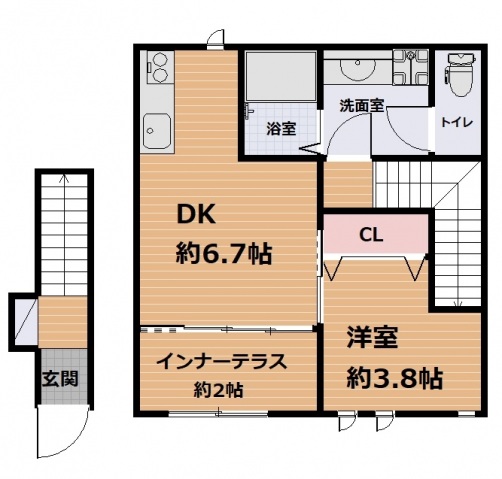 コンフォール横木IIの間取り