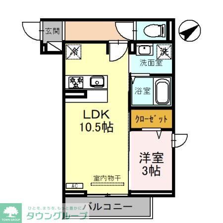 朝霞市東弁財のアパートの間取り