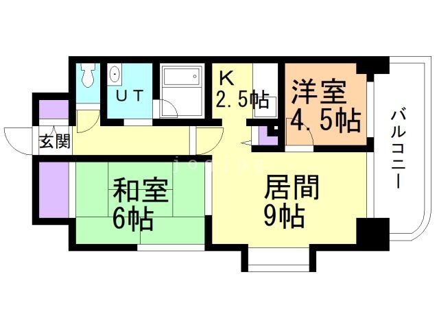 札幌市白石区南郷通のマンションの間取り