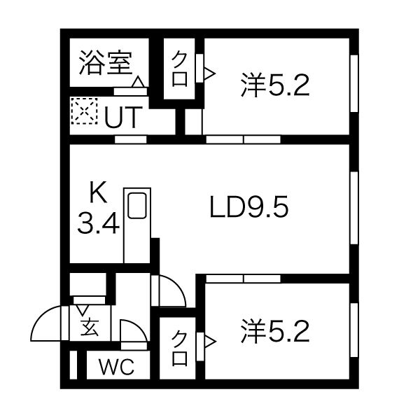 ＳＥＲＡＭ桑園（セラム桑園）の間取り