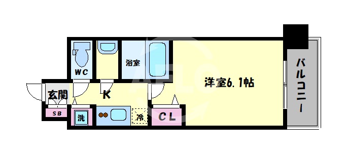 【プレサンス玉造駅前の間取り】