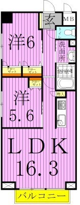 プリムベール新田の間取り