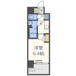 大阪市西区川口のマンションの間取り