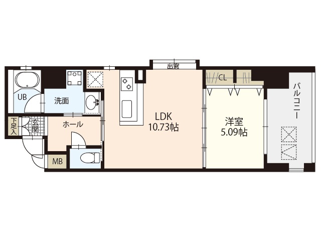 広島市中区舟入中町のマンションの間取り