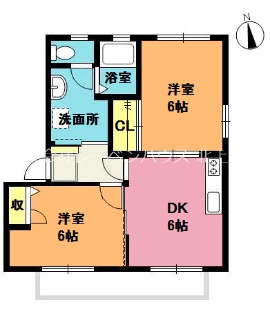 上尾市小泉のアパートの間取り