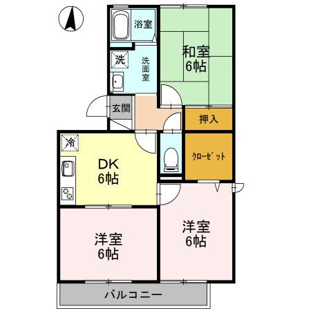 草加市遊馬町のマンションの間取り