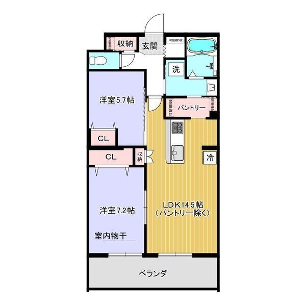 名古屋市緑区滝ノ水のマンションの間取り