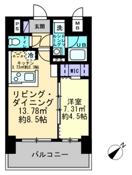 高松市栗林町のマンションの間取り