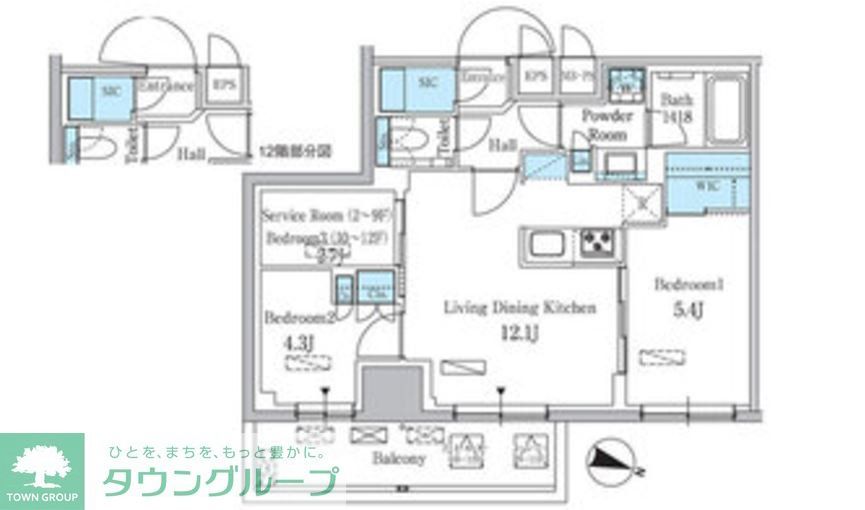 板橋区清水町のマンションの間取り