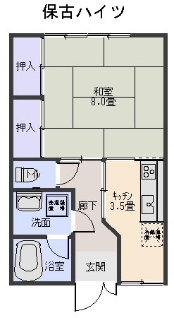 保古ハイツの間取り