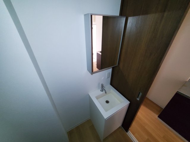 洗面設備　独立洗面化粧台が付いています