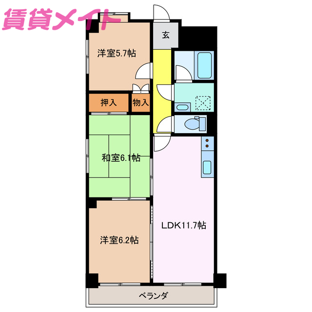 エスパシオときわの間取り写真
