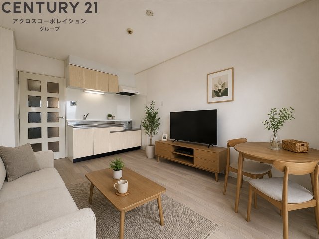 居室・リビング　AI画像の為、家具はございません。
