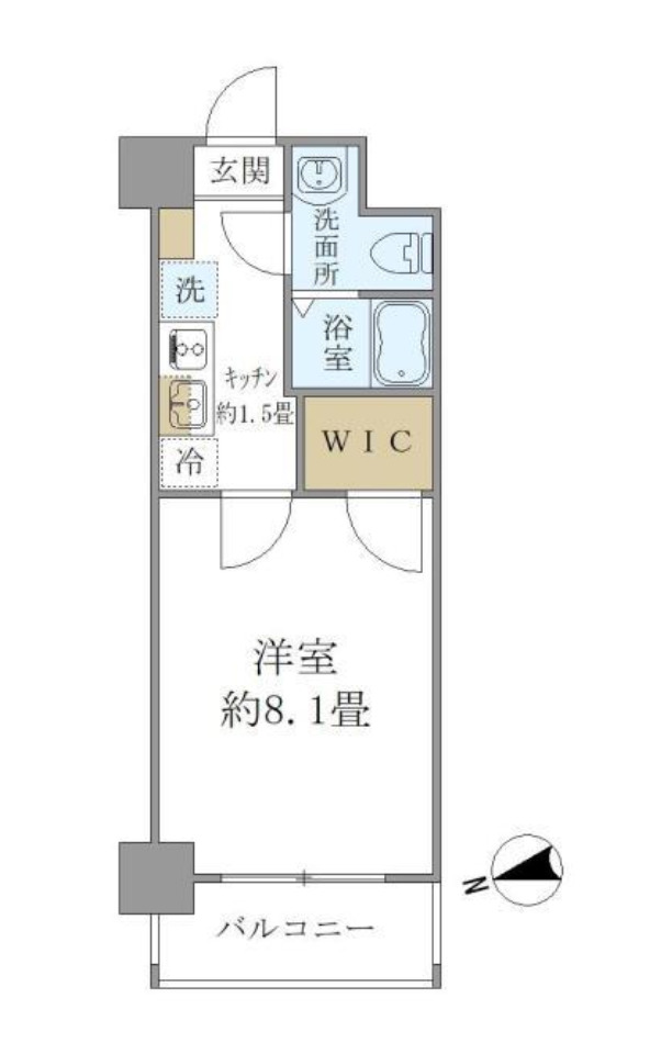 都営三田線 芝公園駅 徒歩2分 9階建 築11年の間取り写真