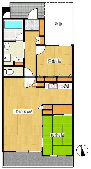 北総線 新柴又駅 徒歩4分 8階建 築25年の間取り写真