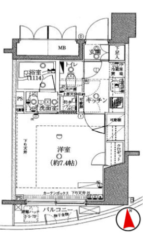 グランティアラ新御徒町アジールコートの間取り写真