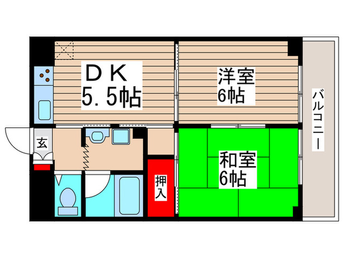 パピヨン行徳の間取り写真