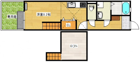 広島市西区庚午北のアパートの間取り