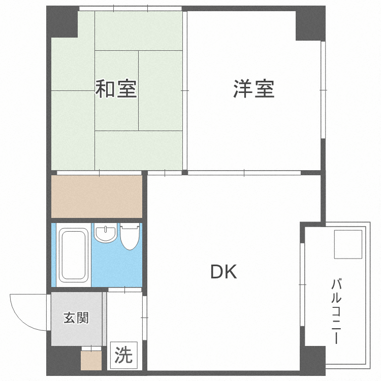 札幌市中央区南七条西のマンションの間取り