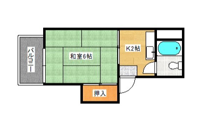 広島市東区矢賀新町のマンションの間取り