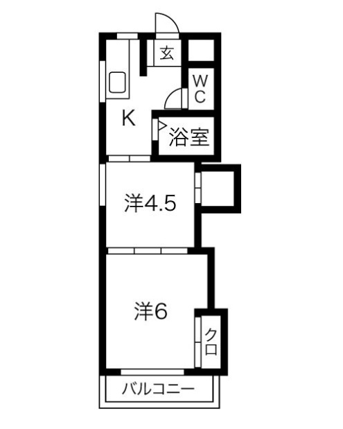 名古屋市瑞穂区下坂町のマンションの間取り