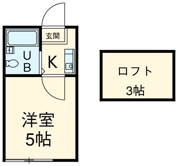 東京都板橋区高島平５（アパート）の賃貸物件の間取り