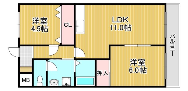 グランピア富田林の間取り