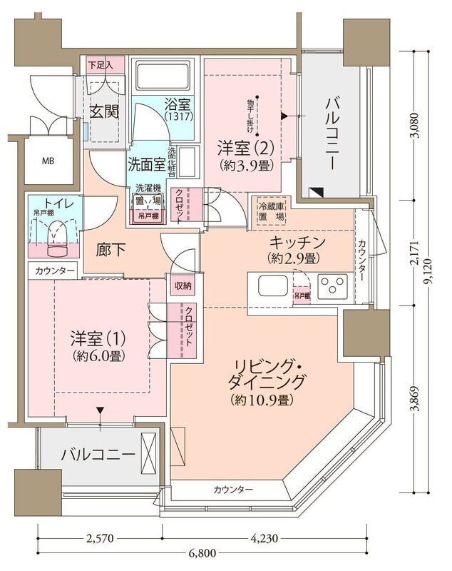 フロール横濱関内の間取り