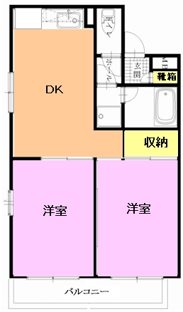 青梅市河辺町のマンションの間取り