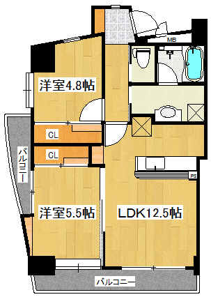 コンプレート富士見の間取り