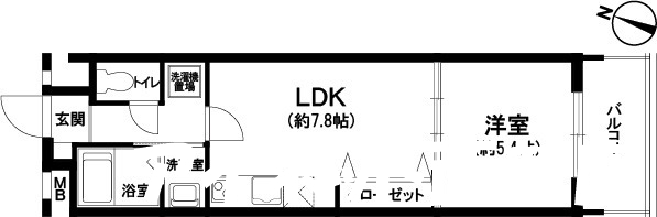 福岡市早良区城西のマンションの間取り