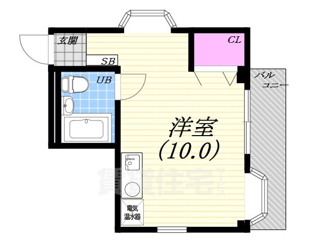 西宮市平松町のアパートの間取り