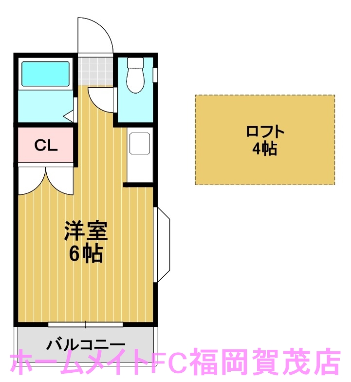 福岡市城南区七隈のアパートの間取り