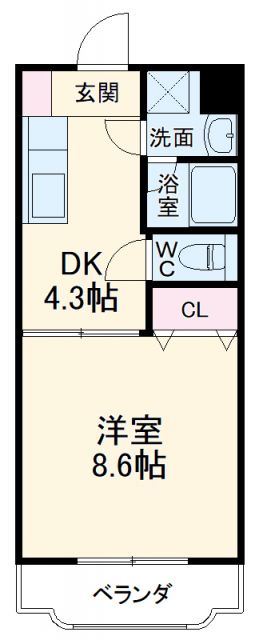静岡県裾野市千福（マンション）の賃貸物件の間取り