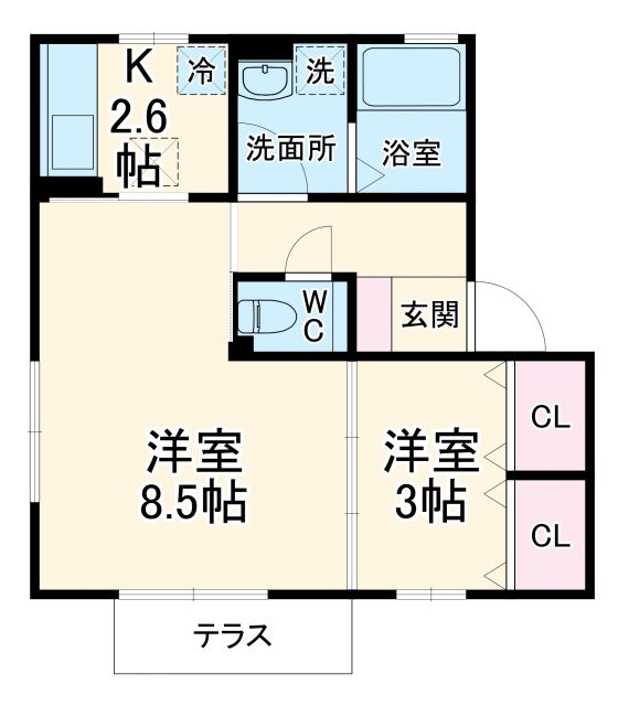 アぺルトコートB棟の間取り