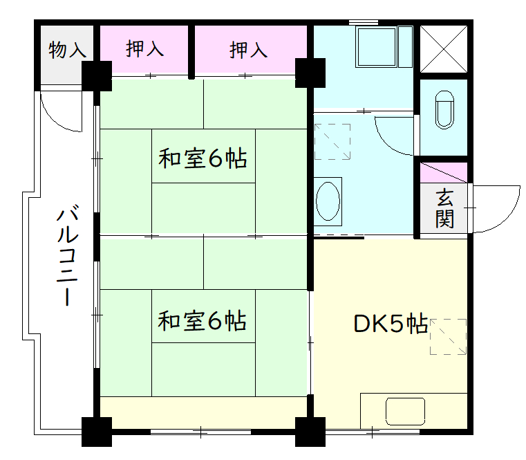 ハイツ中野山の間取り