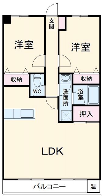 水戸市中丸町のマンションの間取り