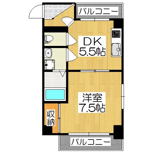 ピュアコート五条の間取り