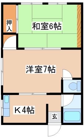 神戸市長田区大谷町のマンションの間取り