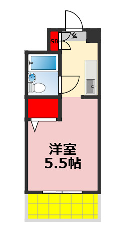 千葉市中央区要町のマンションの間取り