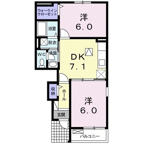 伊豆の国市富士見のアパートの間取り