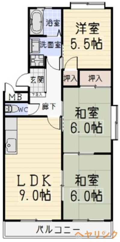 【アイオーマンションの間取り】