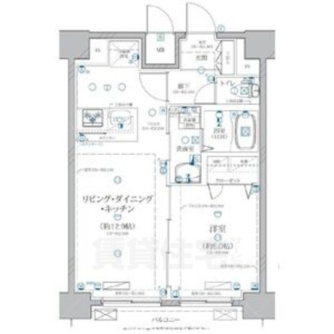 名古屋市中区新栄のマンションの間取り