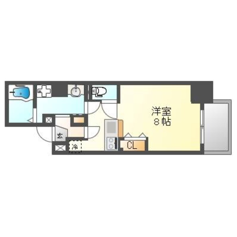 広島市中区鶴見町のマンションの間取り