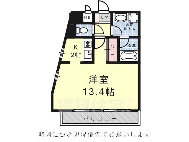 【名古屋市千種区末盛通のマンションの間取り】