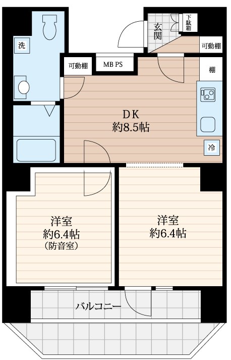 「防音マンション」プレシャスラシクラス浅草の間取り