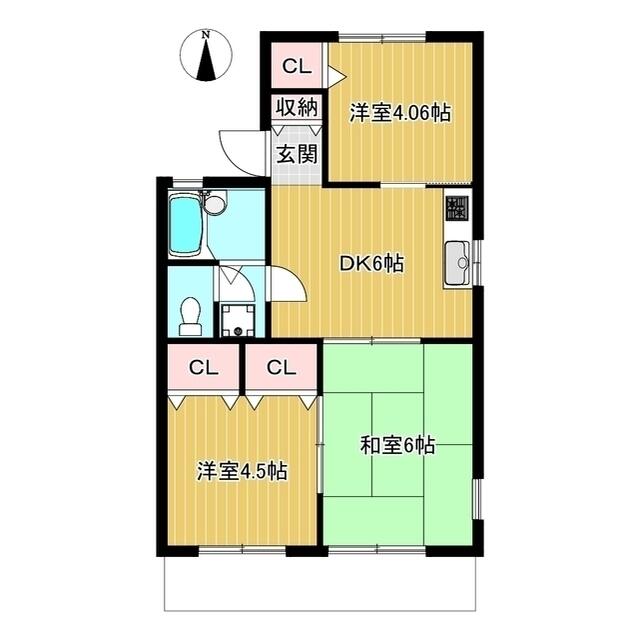 横浜市鶴見区上末吉のマンションの間取り