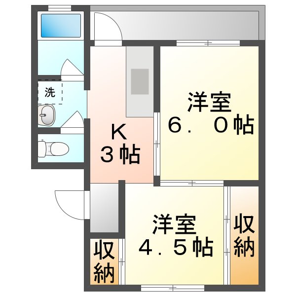 観音寺市柞田町のマンションの間取り