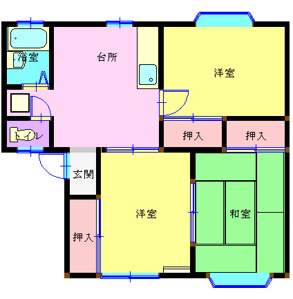 レジデンス若原A　酒田市若原町の間取り